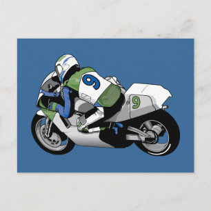 Sport Bike Motorrad Postkarte