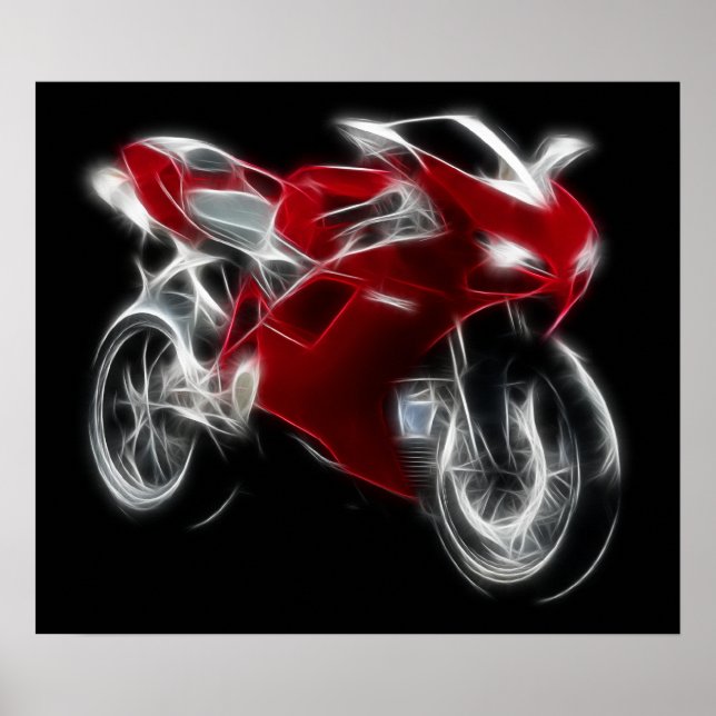 Sport Bike Racing Motorrad Poster (Vorne)