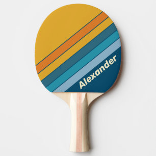 Sport Blau Sonnen gestreift mit Namen Tischtennis Schläger