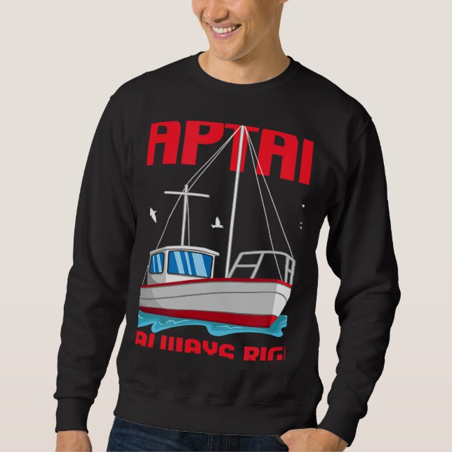 Sport Boat Racing Boat Owner Captain Motor Boat Sweatshirt (Vorderseite)