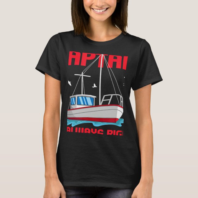 Sport Boat Racing Boat Owner Captain Motor Boat T-Shirt (Vorderseite)