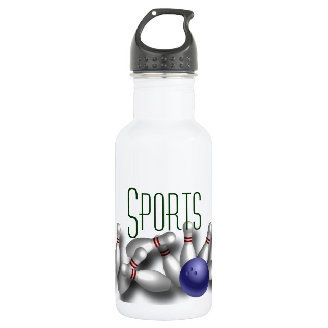 Sport-Bowling Edelstahlflasche (Vorderseite)