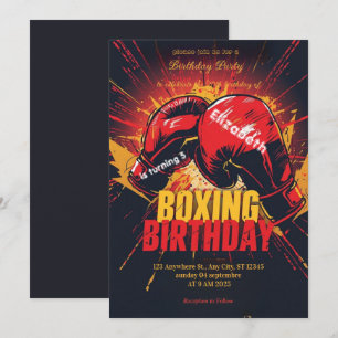 Sport-Boxen-Geburtstagseinladung Einladung