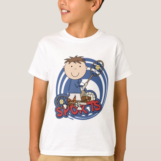 Sport Boy Tennis T - Shirt und Geschenke (Vorderseite)
