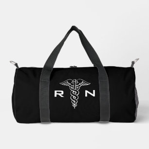 Sport Caduceus symbole double sac avec initiales de nom