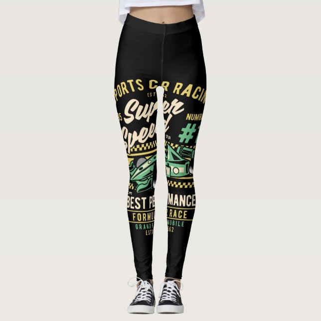 sport car racing super speed bets performance leggings (Vorderseite)