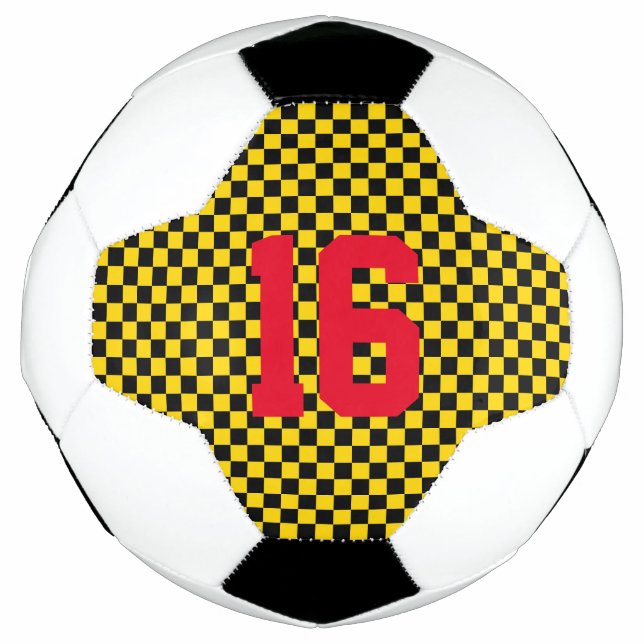 Sport Checkerboard Team Player NUMMER Ziel Fußball (Vorderseite)