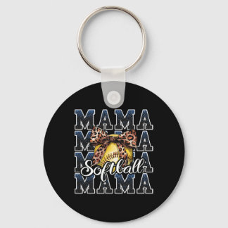 Sport Cheer Blau Coquette Bogen Softll Mama Mutti Schlüsselanhänger