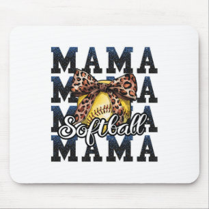 Sport Cheer Blau Kokette Schleife Softll Mama Mutt Mousepad