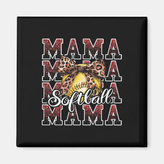 Sport Cheer Rot Coquette Bogen Softll Mama Mom Mut Magnet