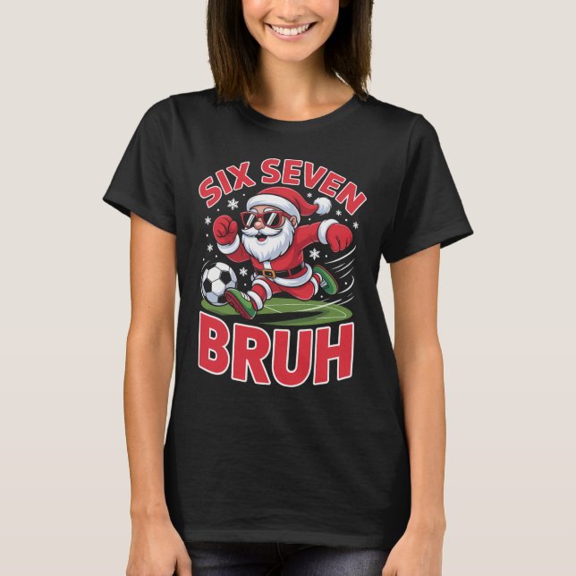 Sport Christmas Tree Footbyll Soccer Bysebyll Bysk T-Shirt (Vorderseite)