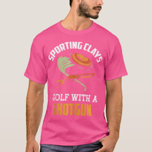 Sport Clay Golf mit einer Schrotflinte Pull Trap C T-Shirt