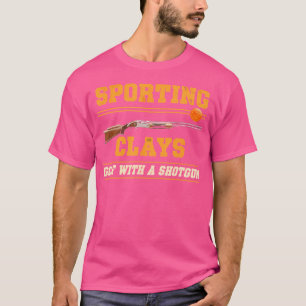 Sport Clay Schrotflinte Ton Ziel Schießsportarten T-Shirt