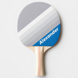 Sport Cloudy Blue Sky Stripes with Name Tischtennis Schläger