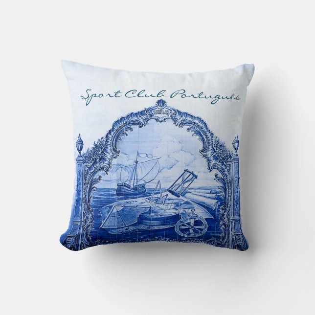 Sport Club Portugais Tuile Coussin (Recto)