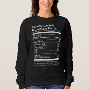Sport Coach Nutrition Fakten Funny Sweatshirt