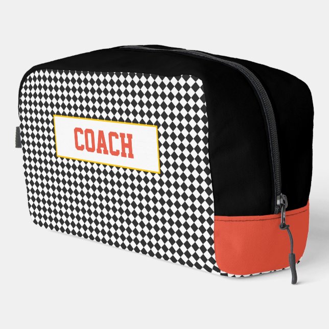 Sport COACH Team Spirit Colors Checkerboard Spaß Waschbeutel (Rechte Ecke)
