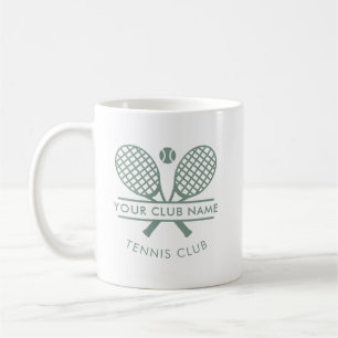 Sport Country Club Name Tennis Schläger Symbol ang Kaffeetasse