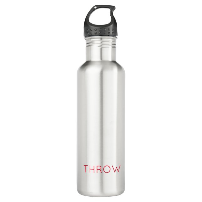 Sport Custom Red THROW Team Spirit Edelstahlflasche (Vorderseite)