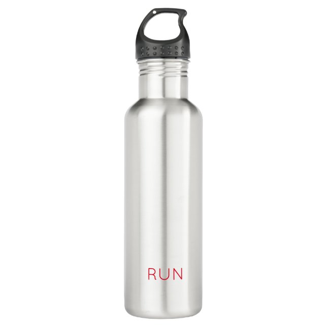 Sport Custom RUN Red Team Spirit Edelstahlflasche (Vorderseite)