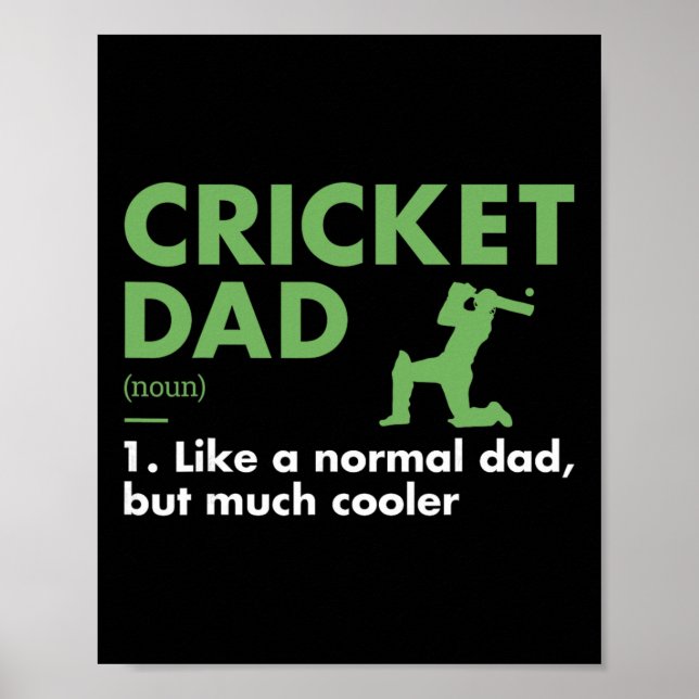 Sport Dad Definition Cricket  Poster (Vorne)