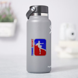 Sport de tennis   3"x 3"- Sticker transparent bril