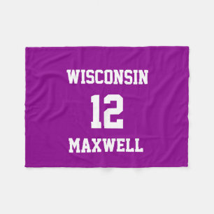 Sport Deine eigene dunkle Magenta Fleecedecke