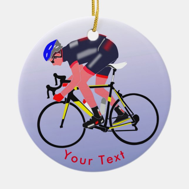 SPORT, der Geschäftsreisender radfährt Keramik Ornament (Vorne)