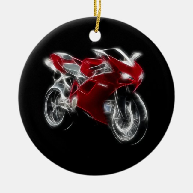 Sport-Fahrrad, das Motorrad läuft Keramikornament (Vorne)