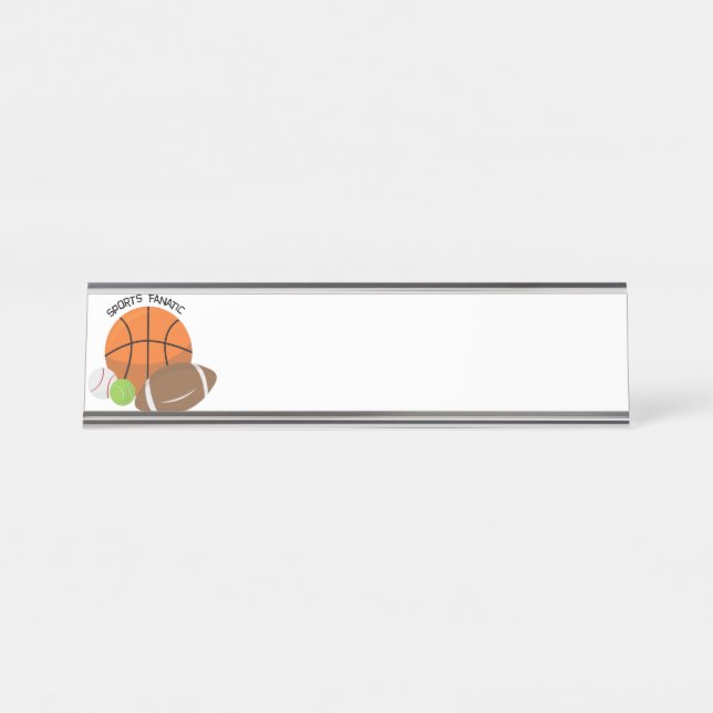 Sport fanatisch schreibtischnamensplakette (Vorderseite )