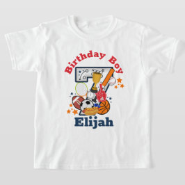 Sport Geburtstagsjunge All Star Siebter Geburtstag T-Shirt