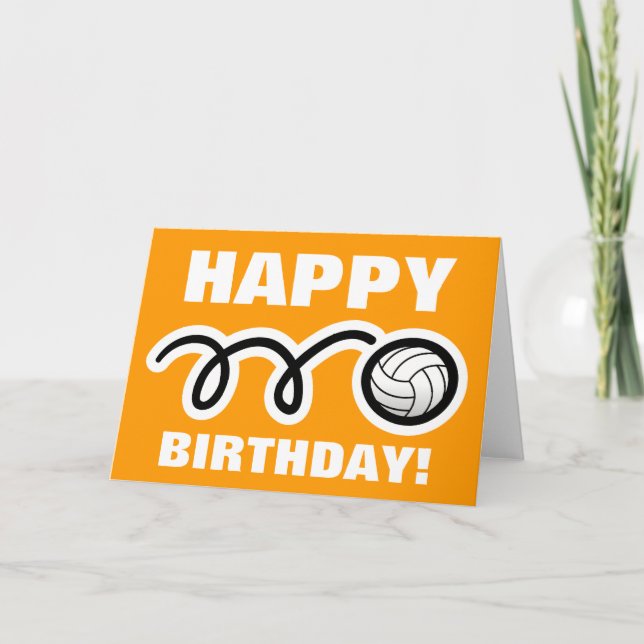 Sport Geburtstagskarte | Volleyballdesign Karte (Vorderseite)