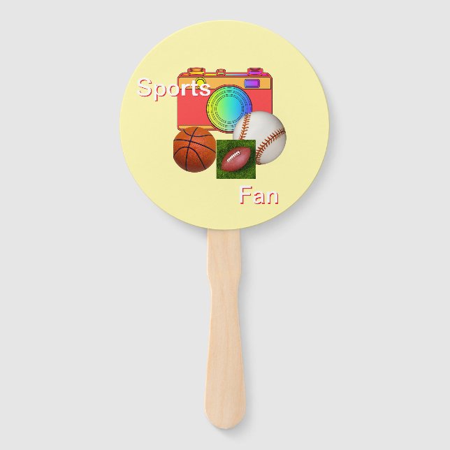  Sport Gelber Handfächer  (Vorderseite)