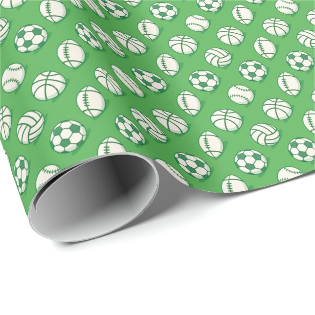 Sport Geschenkpapier (Rolleneckpunkt)
