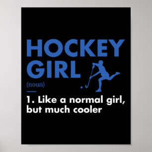 Sport Girl Definition Hockey Poster