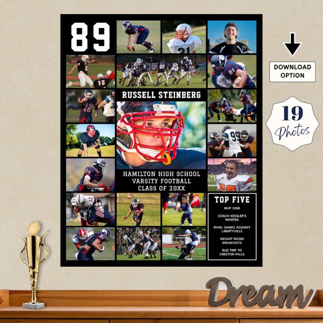 Sport in der Hochschule Senior 19 Foto Collage Top Poster (Von Creator hochgeladen)