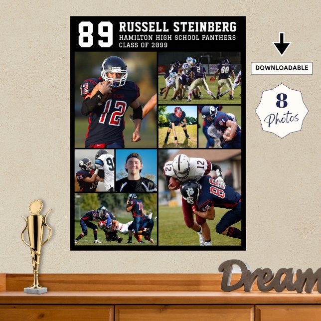 Sport in der Hochschule Senior 8 Foto Collage Grad Poster (Von Creator hochgeladen)