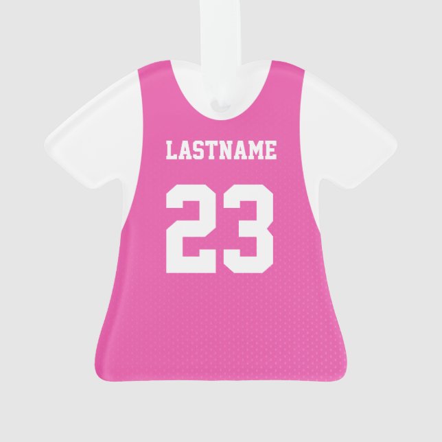 Sport Jersey Rosa mit Zahl Ornament (Rückseite)