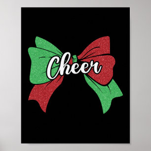 Sport Jubel Coquette Bogen Grün Rot Cheerleader Ch Poster