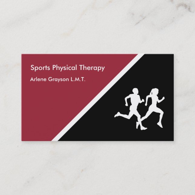 Sport-körperliche Therapie-Rehabilitation Visitenkarte (Vorderseite)
