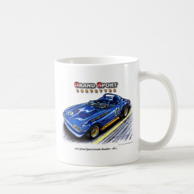 Sport-KorvetteRoadster 1963 Roger Penske Kaffeetasse (Rechts)