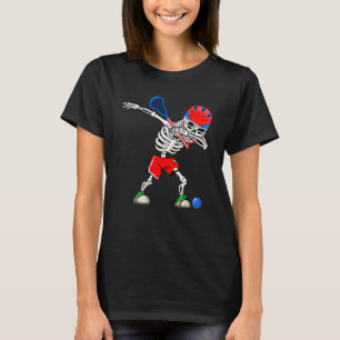 Sport Lacrosse Skelett Männer Jungen Kinder Hallow T-Shirt