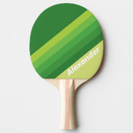 Sport Lily Pad Grüne Streifen mit Namen Tischtennis Schläger