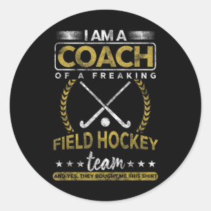 Sport Mentor Coach Feldhockey Mannschaftstraining Runder Aufkleber