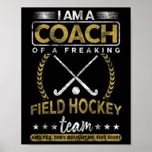 Sport Mentor Coach Feldhockey-Team-Training Spiel Poster