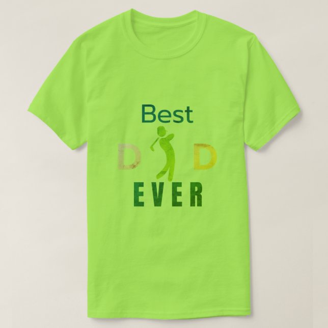Sport Moderner Golfer Der beste Vater aller Zeiten T-Shirt (Design vorne)