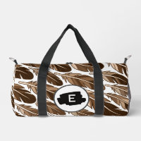 Monogramme de plume Boho personnalisé Petit sac du
