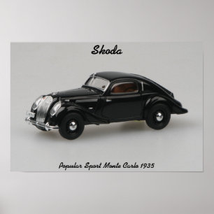 Sport-Monte Carlo 1935 Skodas populärer Druck Poster