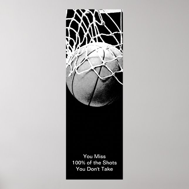 Sport Motivierend Zitat Basketball-Poster Poster (Vorne)