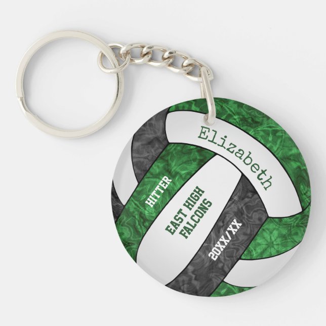 Sport noir vert girly coutume volley-ball (Devant)